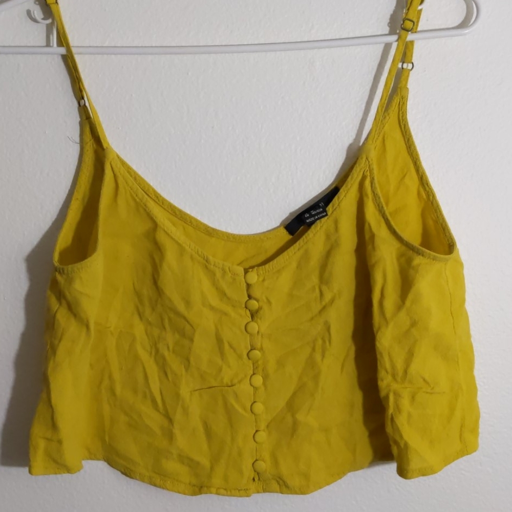 Forever 21 mustard color crop top size medium